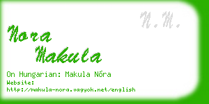 nora makula business card