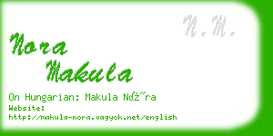 nora makula business card